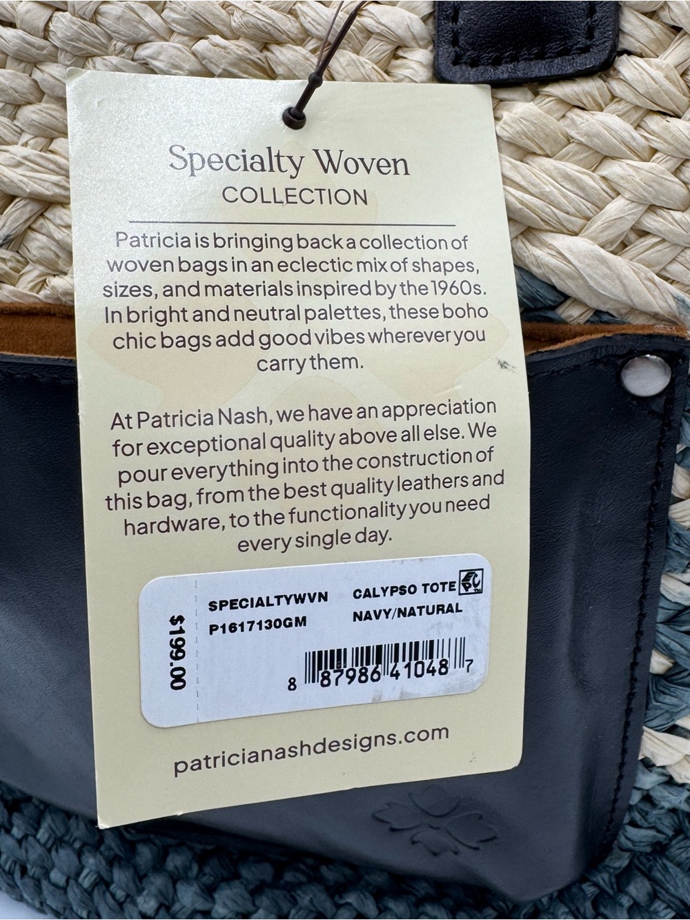 Patricia Nash Straw Tote with Scarf and Dust Bag - Picture 8 of 12